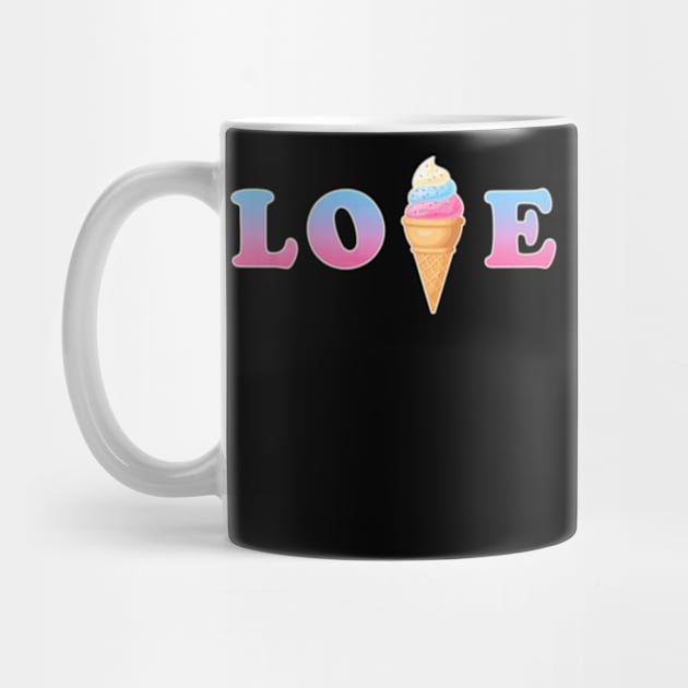 I Love Ice Cream Fun Cute Novelty by AstridLdenOs